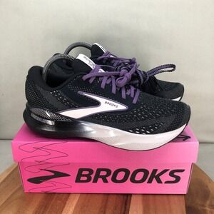 Brooks Adrenaline GTS 24 Womens Running Shoes Black Purple Size 10 B Cushioned